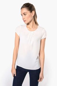  Kariban LADIES' SHORT-SLEEVED CREPE BLOUSE